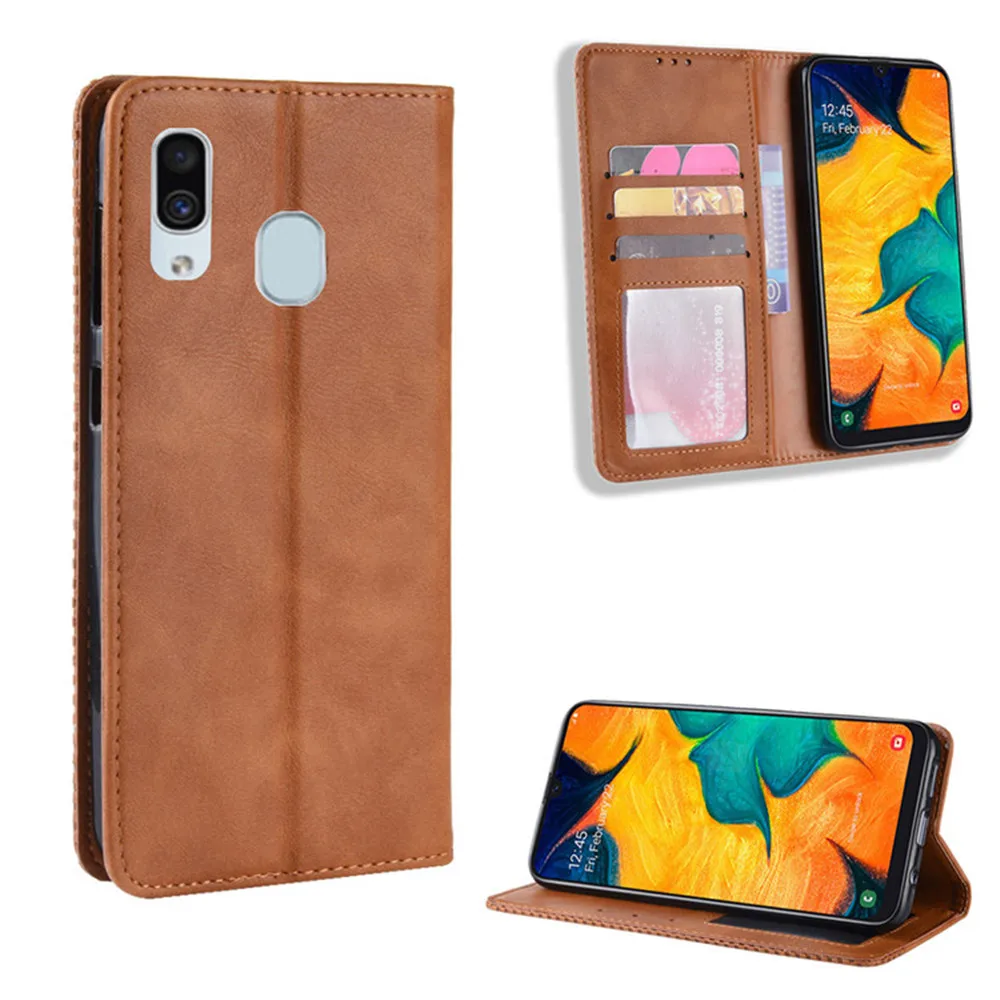 For Samsung Galaxy Wide 4 Case Luxury PU Leather Wallet Magnetic Adsorption Case For Samsung Wide4 A205S SM-A205S Phone Bags