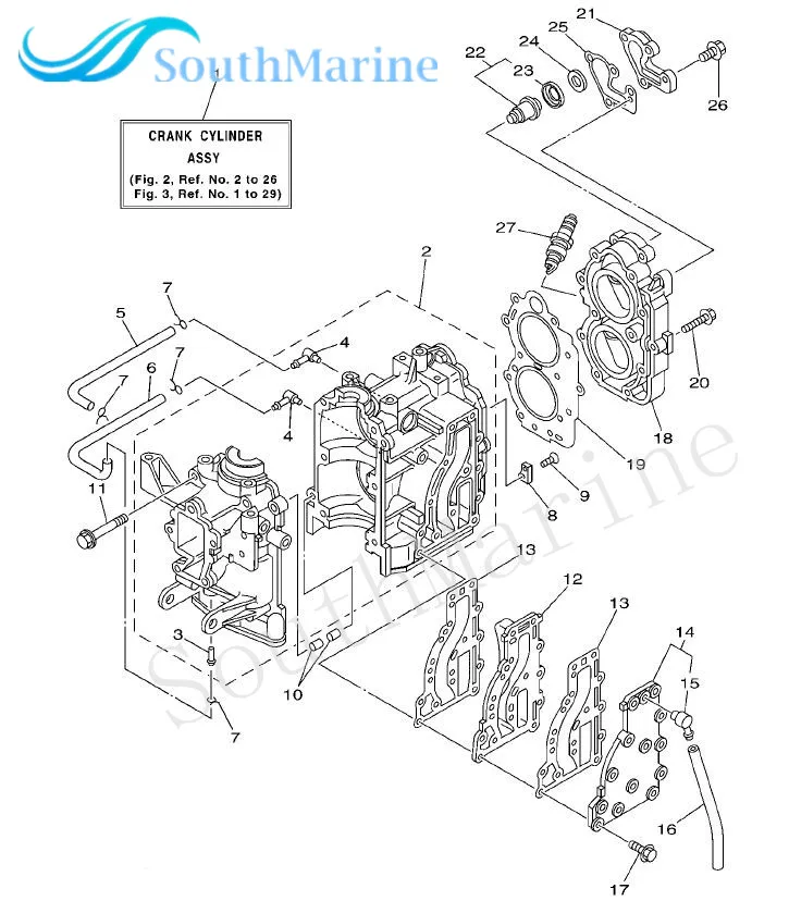 Лодочный мотор 682-12414-A1 прокладка крышки термостата для Yamaha 2-тактный 9.9hp 15hp 15F подвесной двигатель