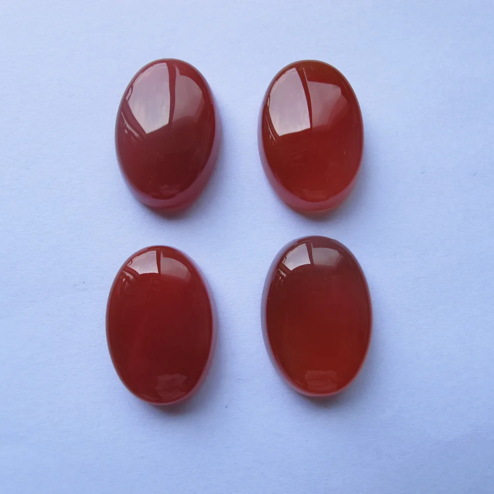 Charming Natural Red Agate Carnelian Bead Cabochon18x26x8mm Oval Gem stone Cabochon fit stone ring Face Jewelry DIY 4pcs/lot