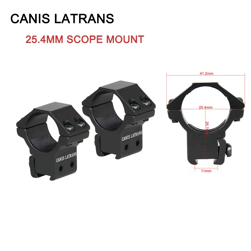 Canis Latrans Tactical airsoft accessories 25.4mm scope Rings 11 mm Rail Scope Mount for hunting rifle scope GZ24-0107B