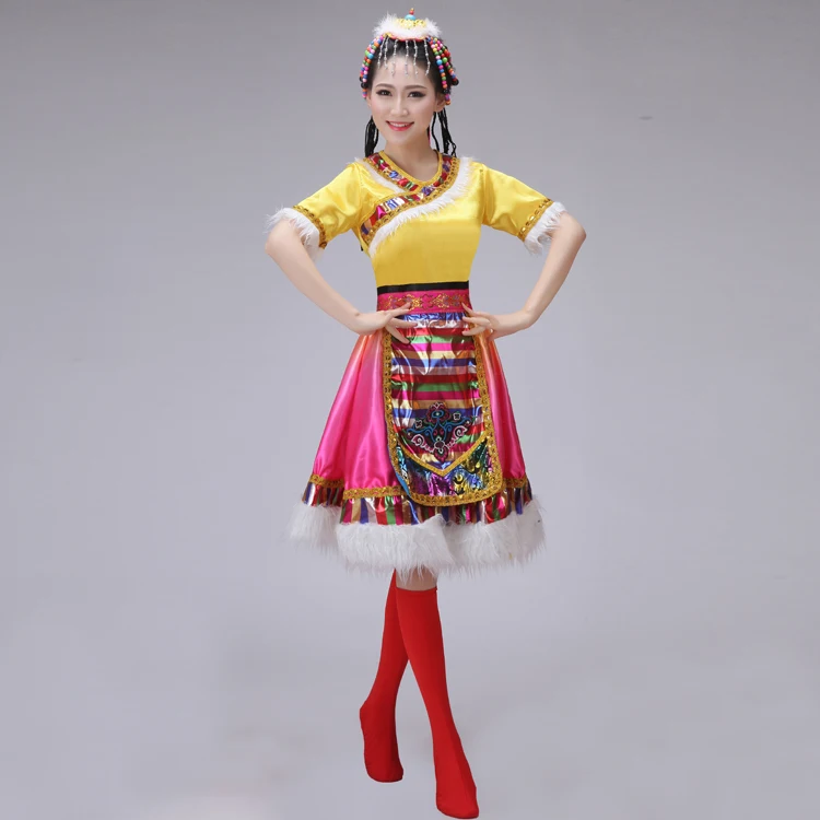 The New Tibetan Dance Costumes Children's Adult Tibetan Clothing Mongolian Minority Clothes Show Clothing Women's Suits