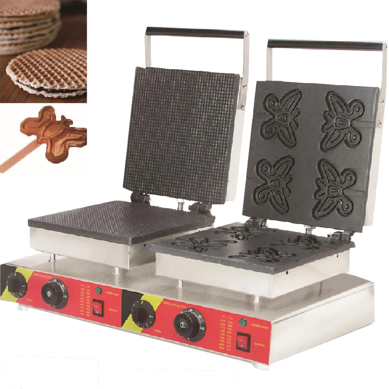 butterfly waffle maker/electricity waffle making machine/two waffle makers