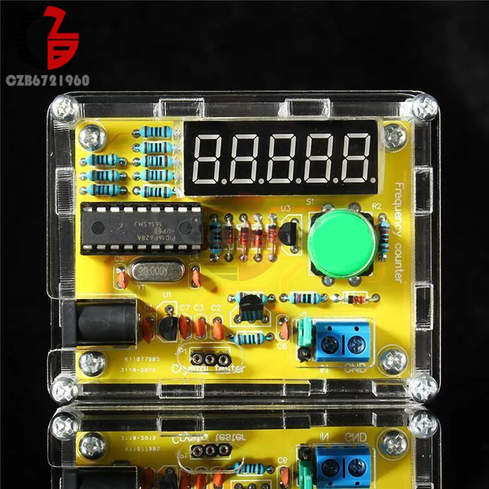 DIY Kits 1Hz-50MHz Crystal Oscillator Tester Frequency Counter Meter + Case New