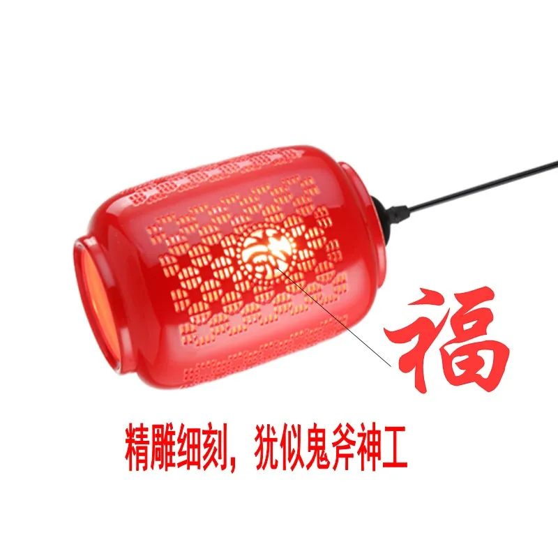 Chinese Ceramic Pendant lamps  Grand China red lanterns pendant light entrance hall balcony aisle red lamp festive