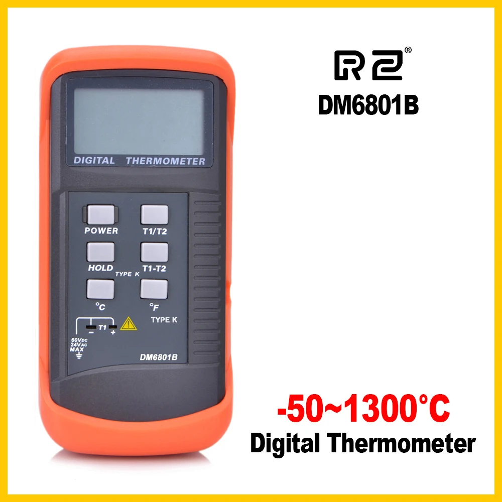 RZ Digital Contact Type Thermometer to Measure 300 Degree  LCD Displa DM6801B