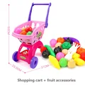 Carrito rosa con comida