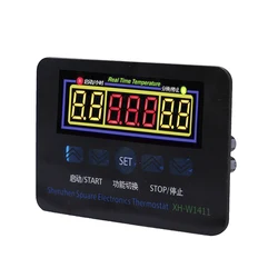 W1411 220V  heat cool thermostat control switch temperature controller thermometer controller with timer switch functions 20%