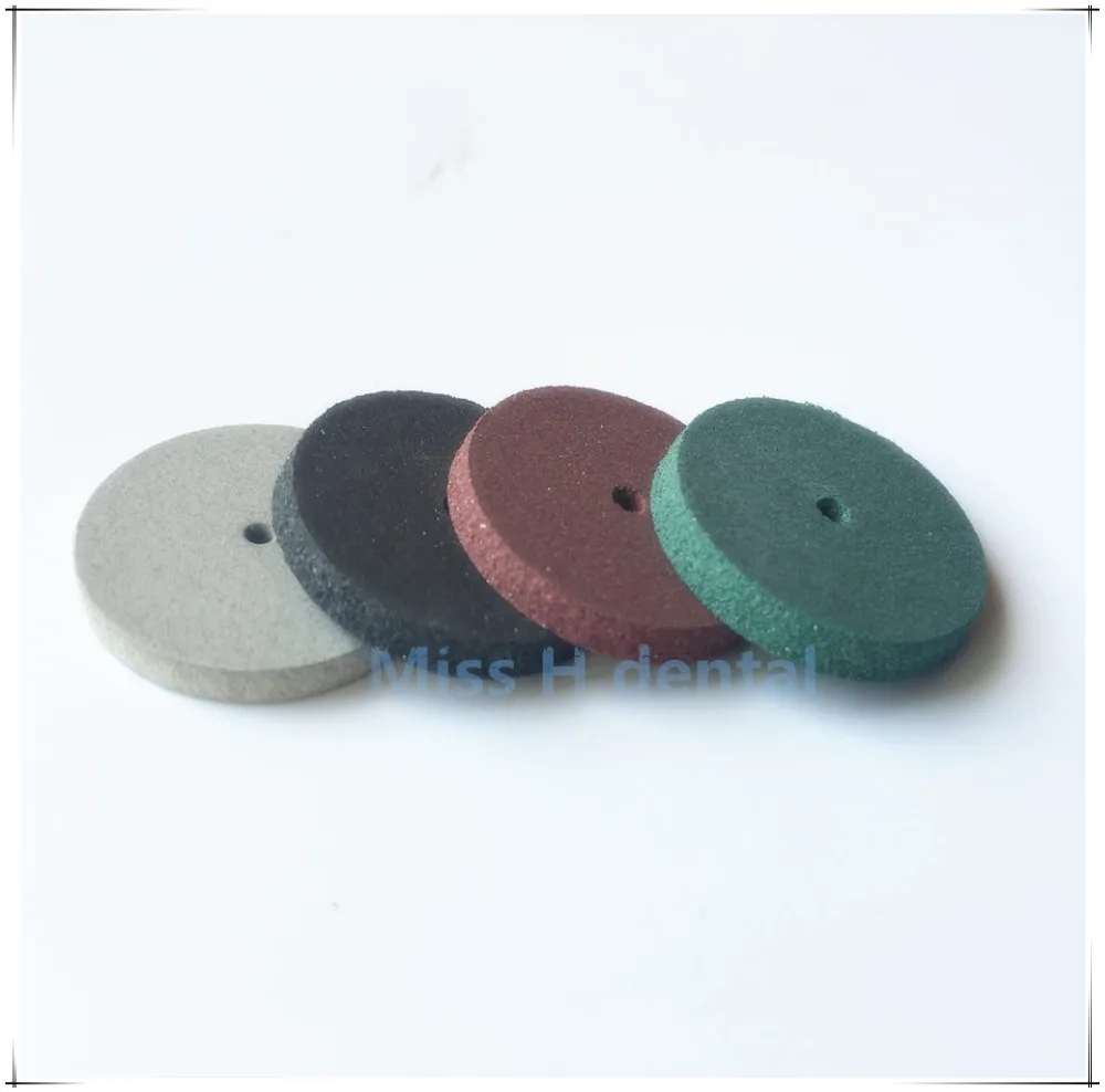 

100 pcs/set Rubber Polishing Wheel Black/Brown/Green /Grey Dental Lab Materials