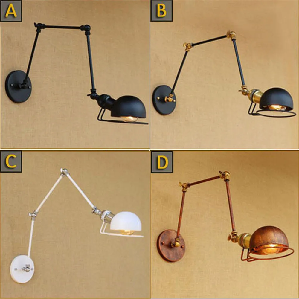 

Industrial Vintage Wall Lamps White Black Hat Cap Metal Iron Lampshade Sconces Art Deco luminaire Applique Murale Wandlamp Luz