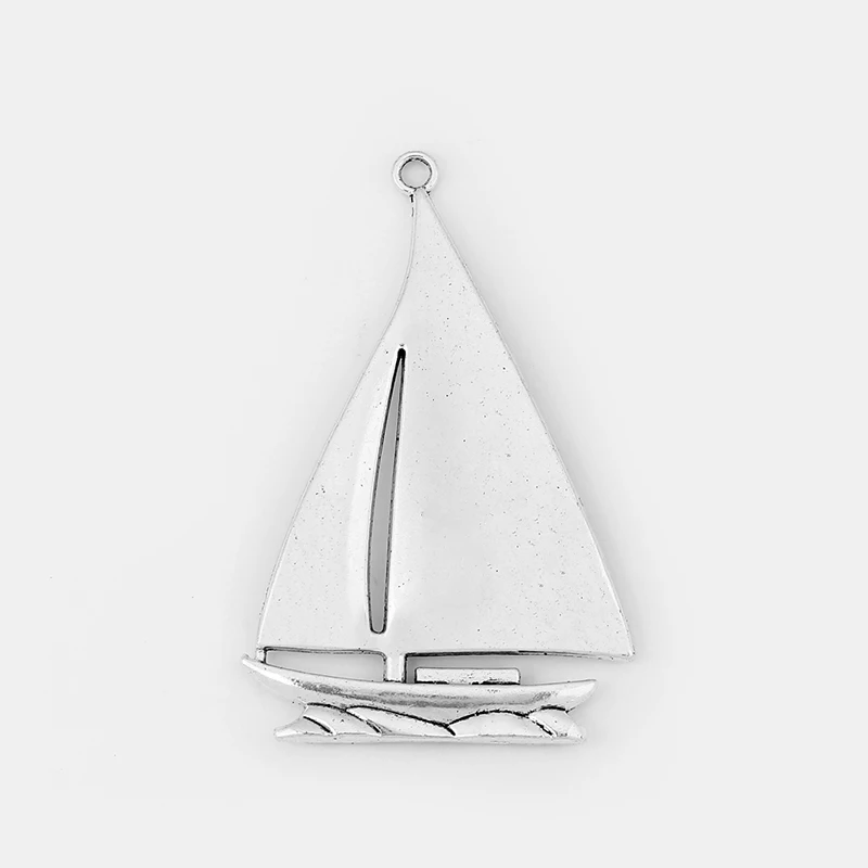 3Pcs Large Ship Sailboat Charms Pendants Findings Fit Bracelets Necklace DIY Jewelry Making  84*54.5mm