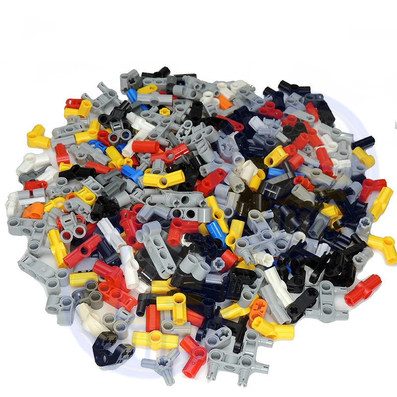 200Grams High-tech Gear Studless Beam Arms Pin Connctor Axle chain Panel Chain Link Parts Fit for LEGO MOC Brick Bulk DIY Toys