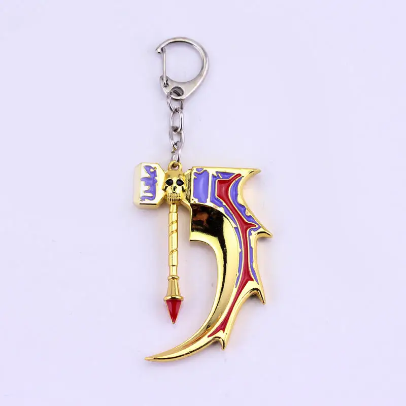 Game Dota 2 Keychain Pudge Hook Sword Weapon Pendant Keyrings Fans Cosplay Jewelry Gift