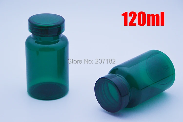 

100pcs 120ml Green Color PET Medicine Bottles,Capsules/Pills/Powder/Vitamin Plastic Bottles --Green Color PS Caps