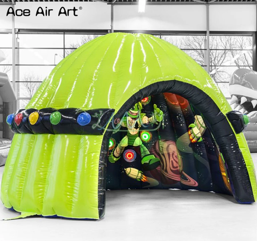 High Quality Oxford Inflatable UFO Dome Tent Game Play House Sensory Interactive Room without Painting for Entertainments