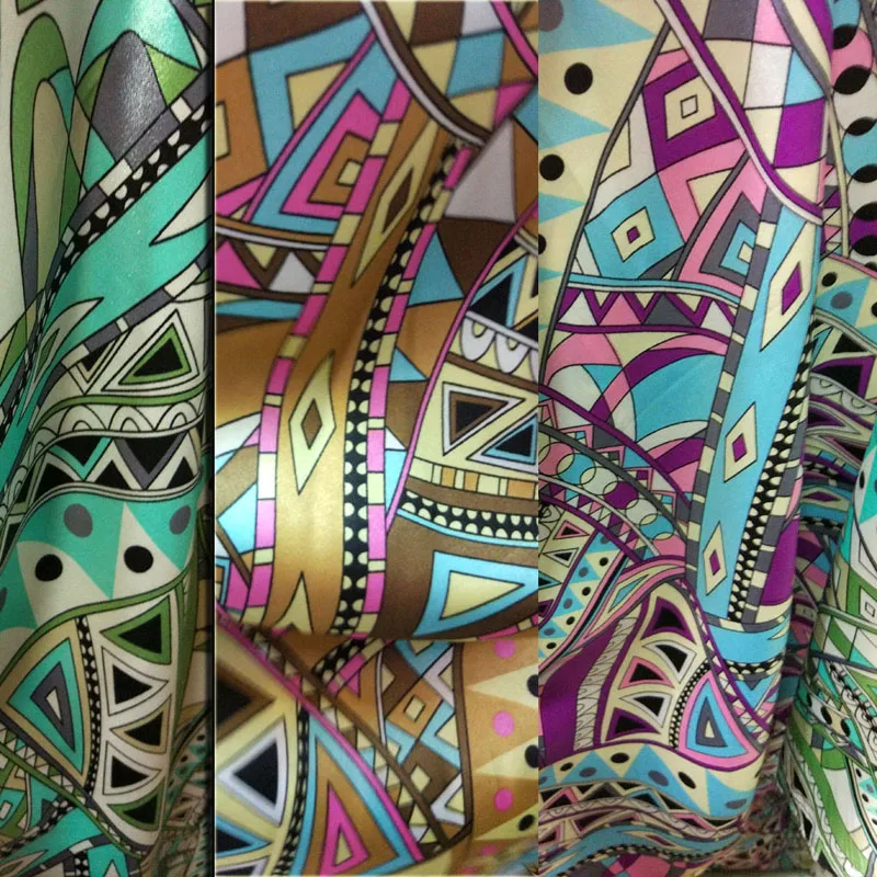 Turquoise Printing allover Top Fashion Week flower printted 150cm wide Dress fabrics high quality cord Gear fabric for 3 yards