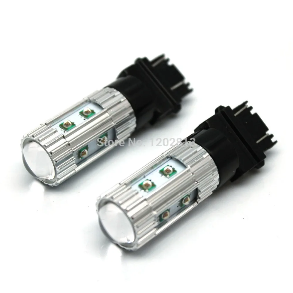 

Free shipping 2pc 3156 3157 Amber Yellow 50W Cree Chips LED Turn Signal Blinkers Light Bulb T25 DRL BULBS