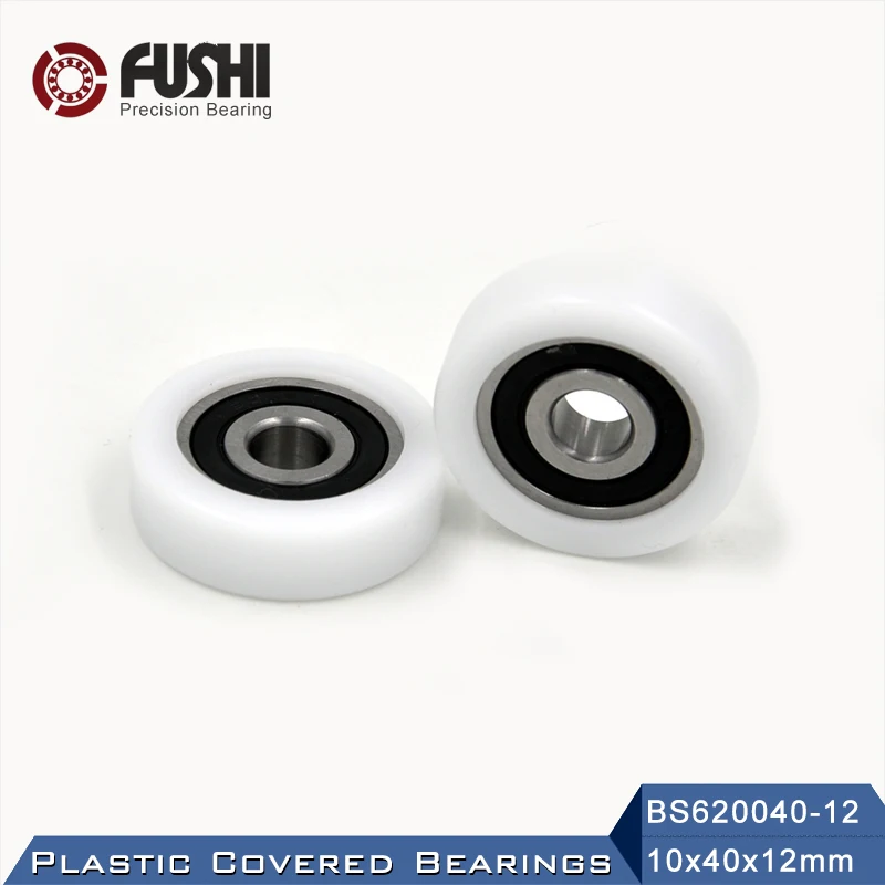 

6200 2RS Ball Bearing Covered With POM Plastic 10*40*12 mm ( 2 PCS ) Plastic Pulley Bearings 6200 RS