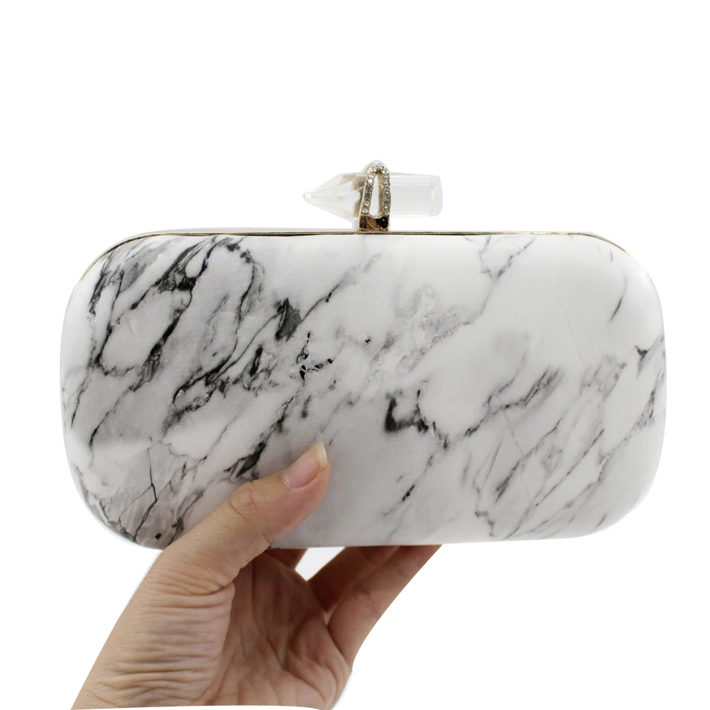 The mable print pu evening clutch bag special wedding bag