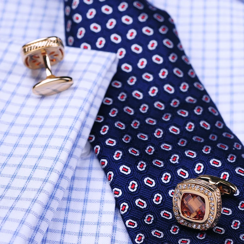 KFLK Jewelry shirt cufflinks for mens Gift Brand cuff buttons Crystal cuff link High Quality