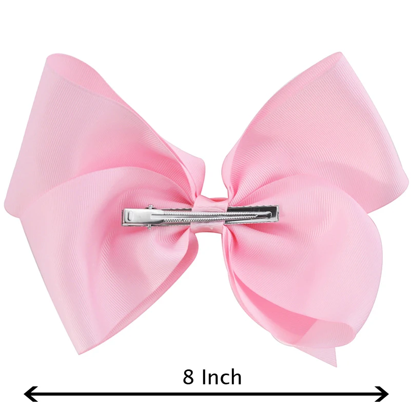 8 Inch Women Large Bowknot Hair Bow Rhinestone Grosgrain Ribbon Hairgrip Alligator Clips Headwear Girls Fashion Hair Accessories