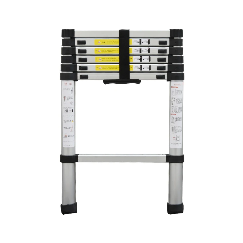 DLT-A Portable Thick Aluminum Alloy Extension Ladder Single-sided Telescoping Straight Ladder 2 Meters 7 Steps Foldable Ladder