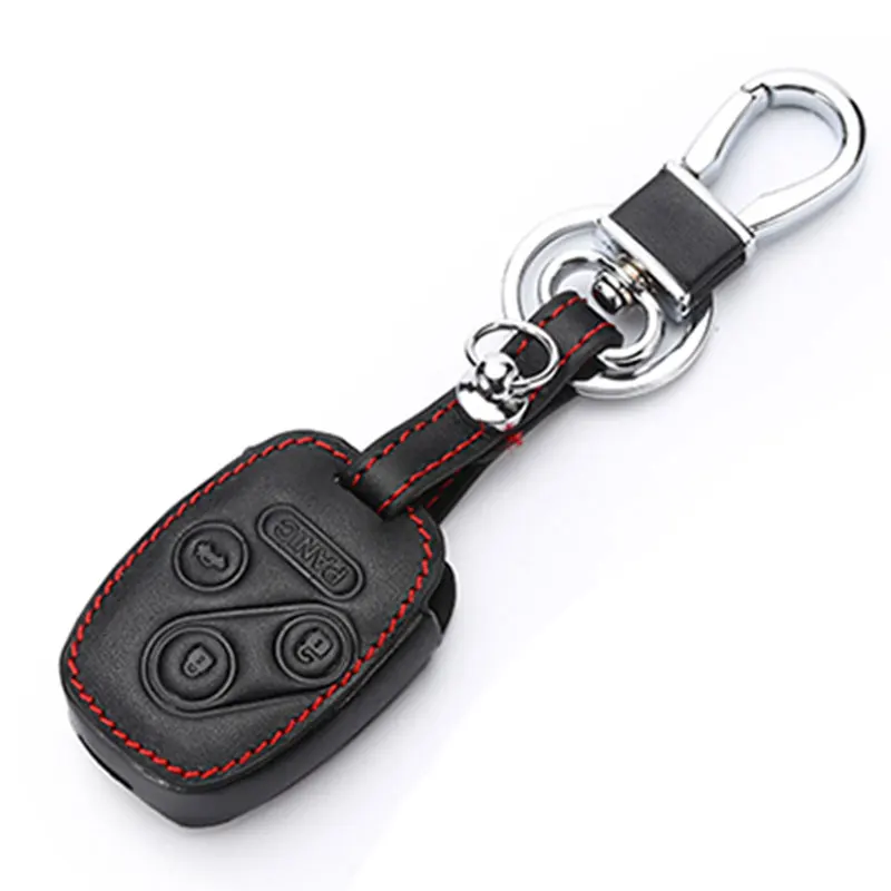 Genuine Leather Key Cover For Honda Civic 2017 Jazz Accord Insight Accord 2018 Pilot Fit Civic Cr-V Crv 2003 Auto Keychains