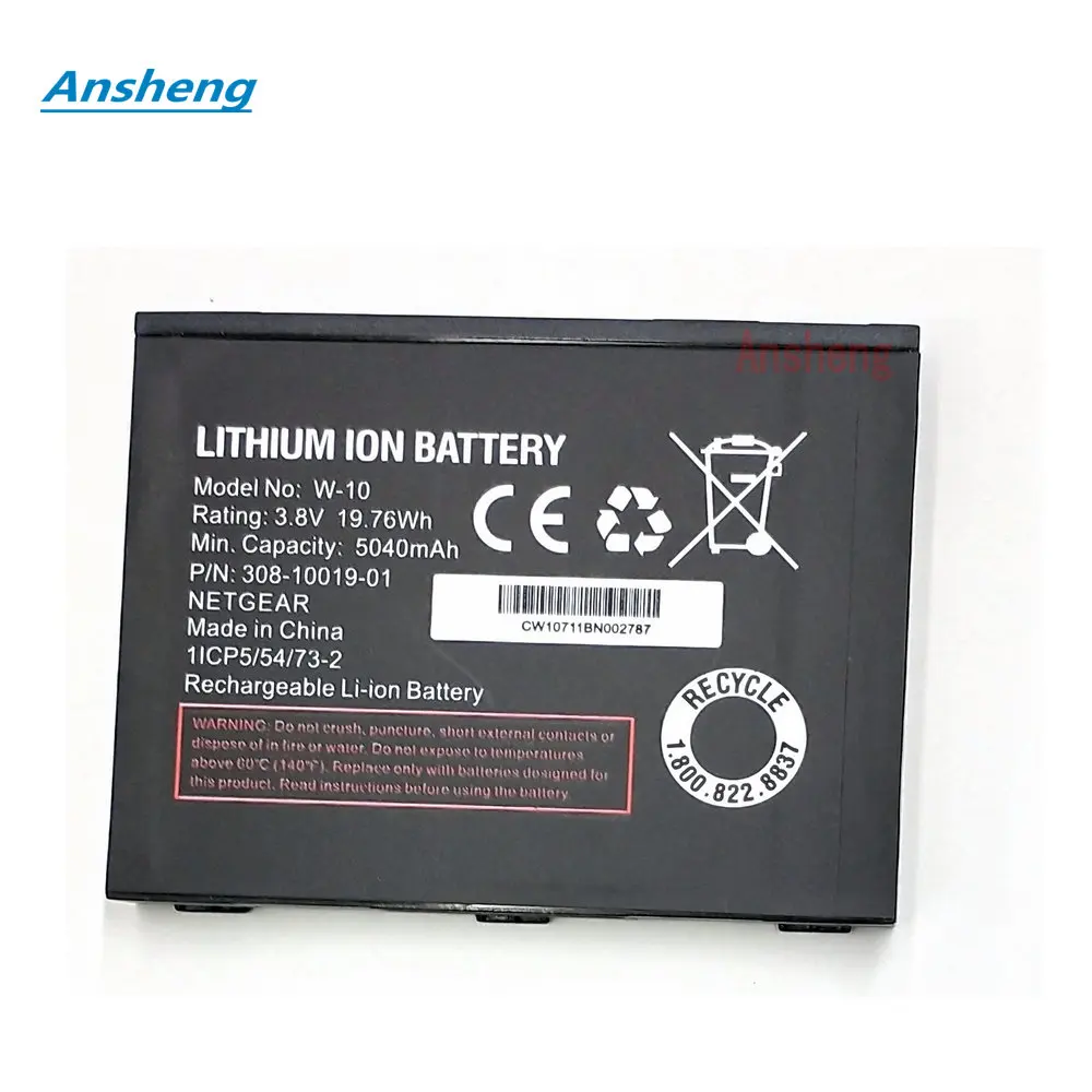 High Quality 5040mAh W-10 Battery For NETGEAR NightHawk M1 MR1100 W10 WIFI