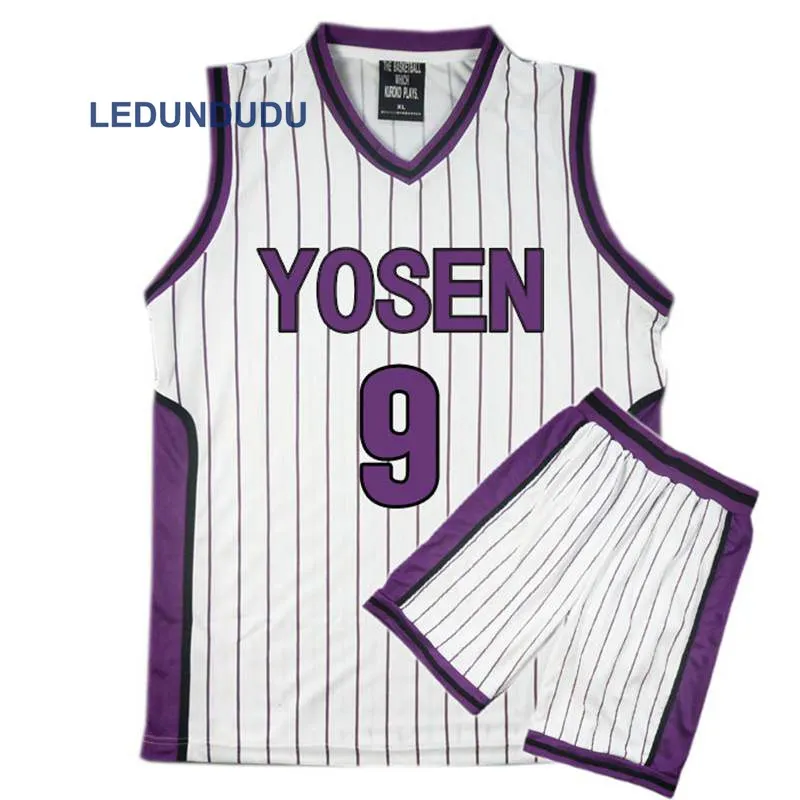 Anime Basket Cosplay Yosen School Uniforms Murasakibara Atsushi Jersey 9 12 Sportswear Men T-shirt Shorts Basketball Costume