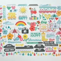 KSCRAFT 120 sztuk sprawiasz, że jestem szczęśliwy przezroczysty pcv diecuts dla DIY scrapbooking/dekoracja albumu fotograficznego rzemiosła