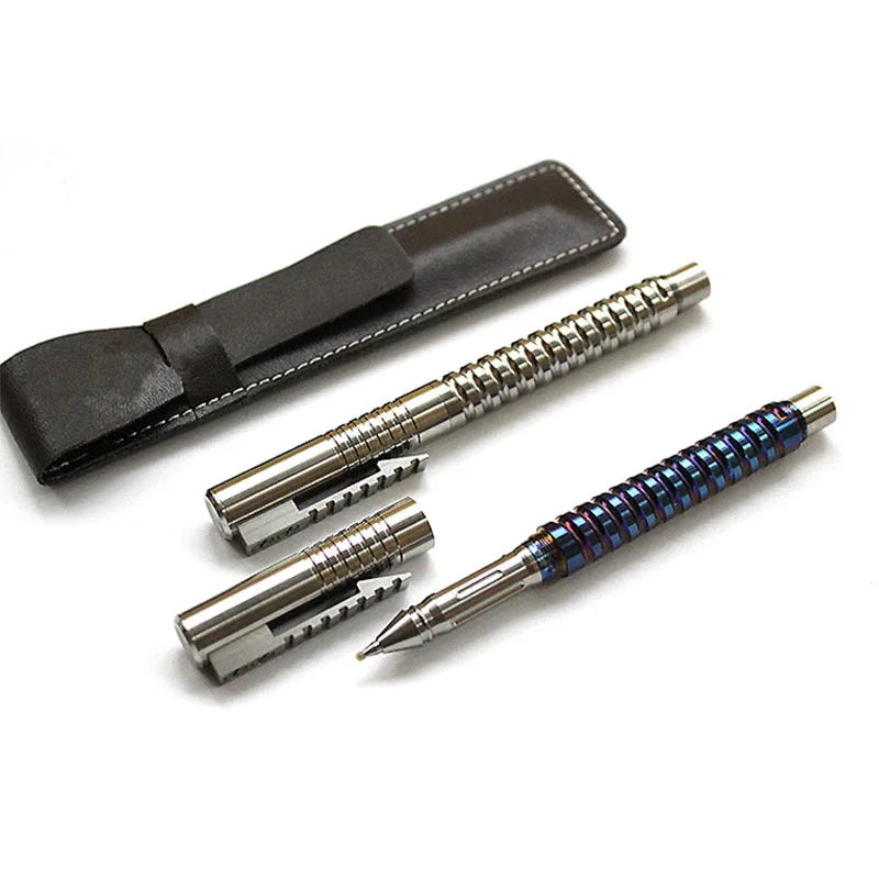 Spiral Pen Holder Titanium Alloy EDC Defense Pen Tactical Signing Pen Multi Tools Tactical Broken Window Pen Accessories Tools