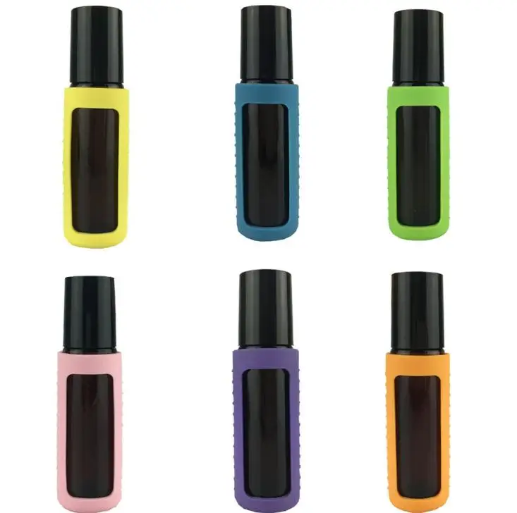 Essential Oil Bottle Case Cover Storage Box Protector Silicone Protective Carrying Holder Color Random Delievery SN1427