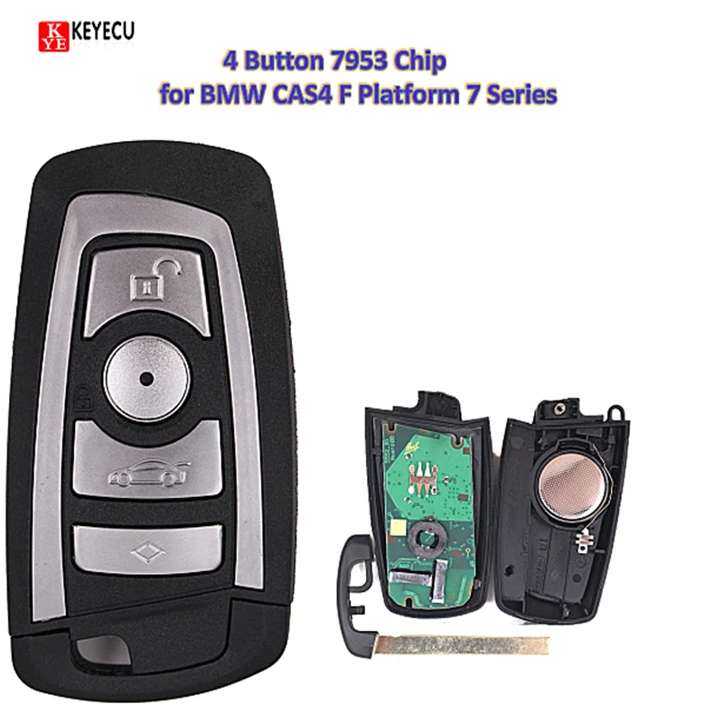 KEYECU New Replacement Remote Car Key Fob 4 Button 7953 Chip for BMW CAS4 F Platform 7 Series FCC ID:KR55WK49863