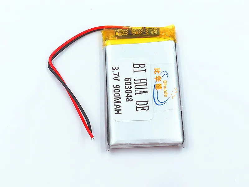 Rechargeable 3.7V 900mAH 603048 polymer lithium ion / Li-ion battery for dvr mp5 GPS mp3 mp4 PDA PSP power bank speaker