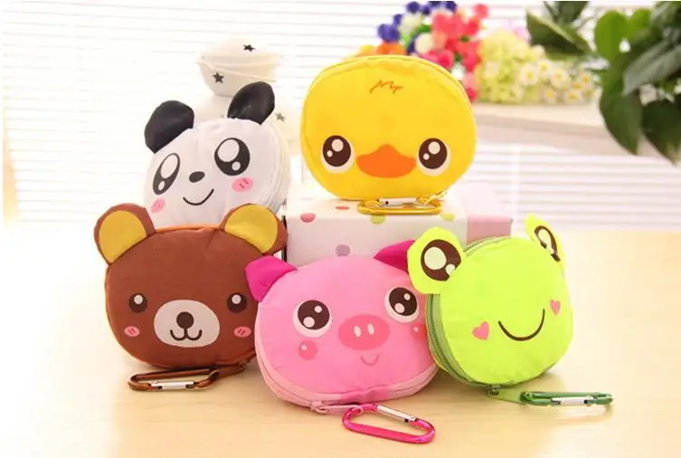 

Hot New Reusable Cute Animal Cartoon PortableLovely Folding Eco Shopping Waterproof Travel Bag Pouch Tote Handbag SN1621