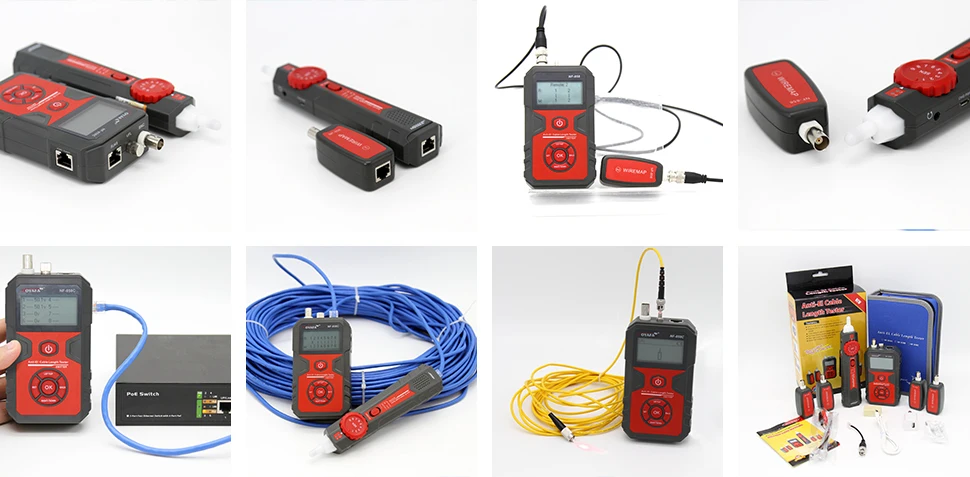 LCD Wire tracker Cable Tracer  RJ45 BNC Coaxial Cable Length Tester Cable Fault Locator VFL UTP STP RJ45 Cat5 CAT6