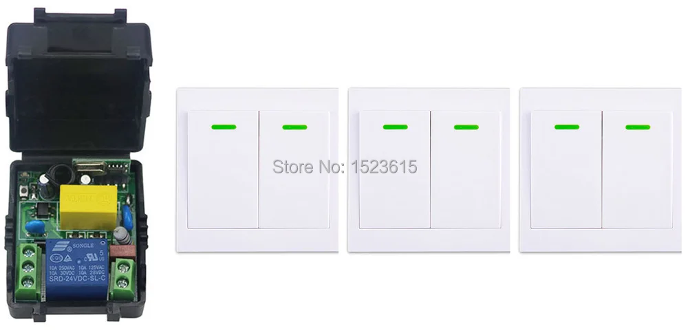 

New digital Remote Control Switch AC220V Receiver+3* Wall Transmitter Wireless Power Switch 315MHZ Radio Controlled Switch Relay