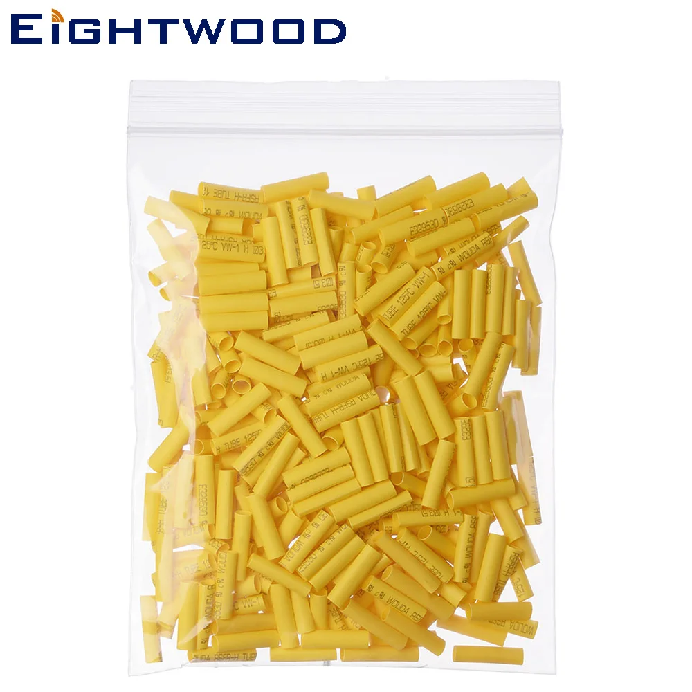 

Eightwood 100PCS Yellow Wire Wrap Sleeve 3.5 MM Dia 18 mm Long Heat Shrink Tubing