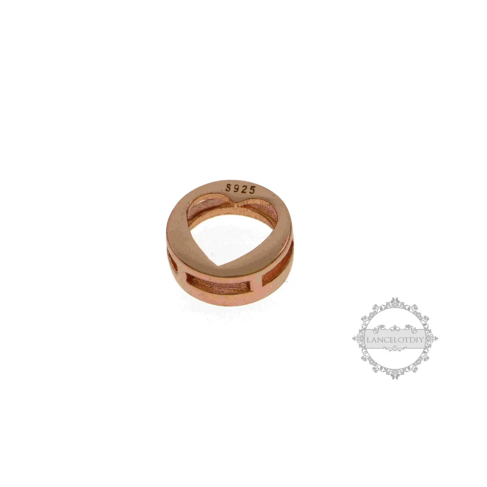 4-8mm round bezel 925 sterling silver,rose gold DIY cabochon settings tray supplies findings 1411209