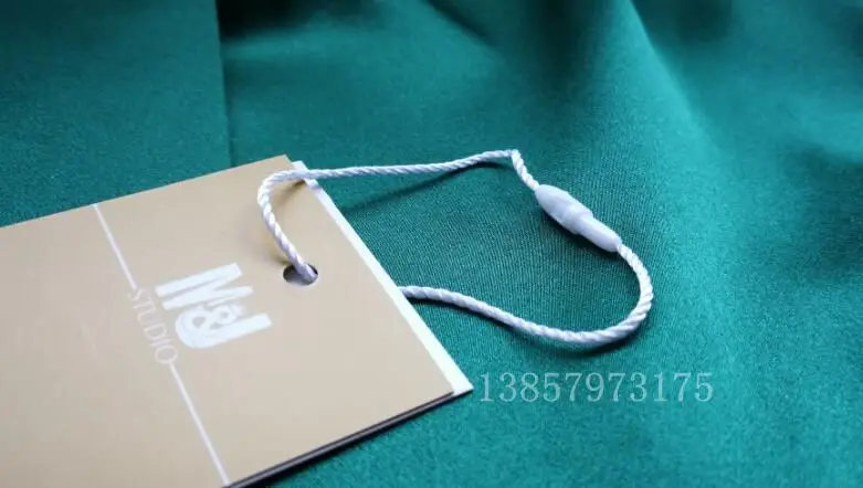 

in stock Good quality 25cm hang tag strings in apparel,stringing price hangtag seal bullet head cord garment