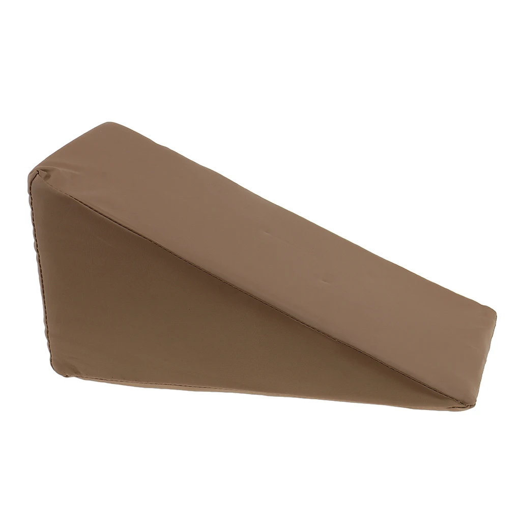 Künstliche Leder Zipper Schaum Keil Kissen Kissen Für Fuß Beine Unterstützung Waschbar Abdeckung Relief 17x 7,9 x7.9"