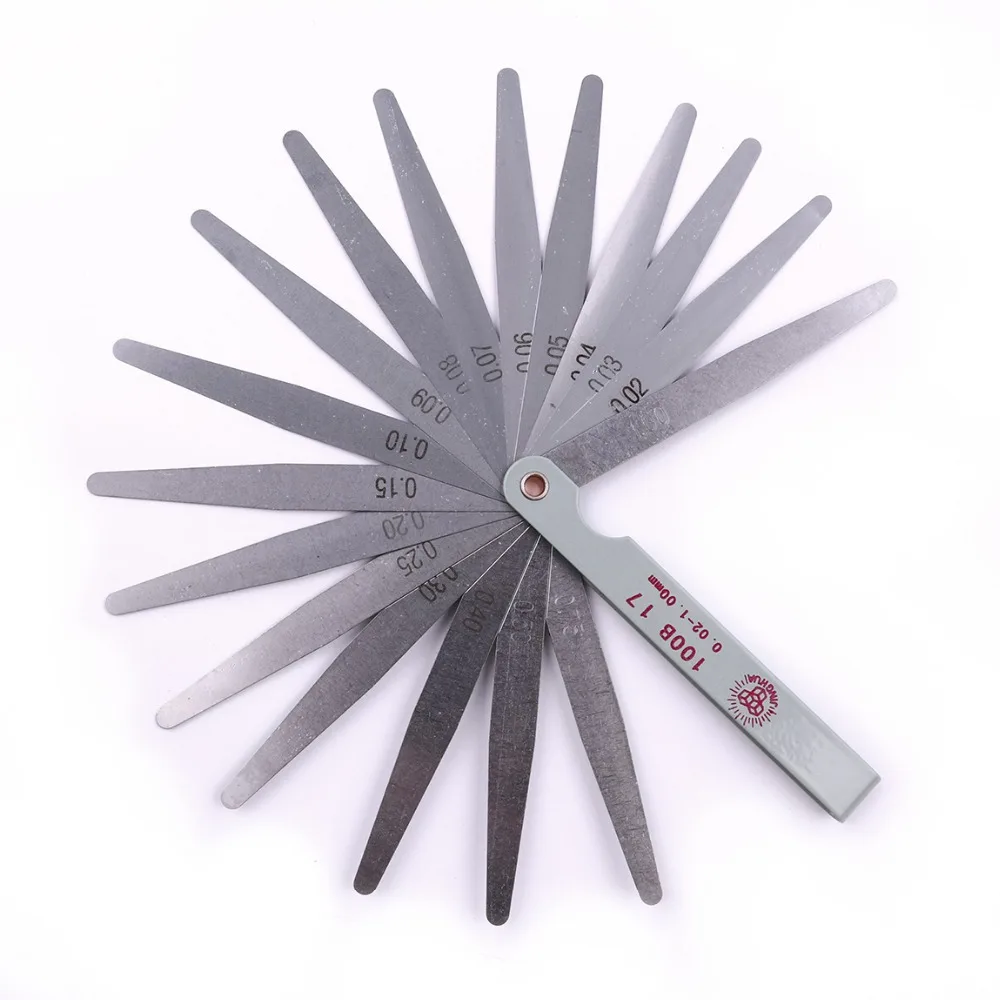 Stainless Steel Feeler Gauge 0.02mm to 1mm Thickness Gap Metric Filler Feeler Measuring Gauge