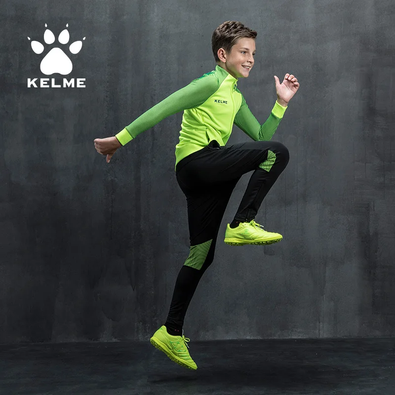 Kelme-子供用スポーツジャケット,防風,ジッパー付き,ランニング,サッカー,トレーニング用,3873300