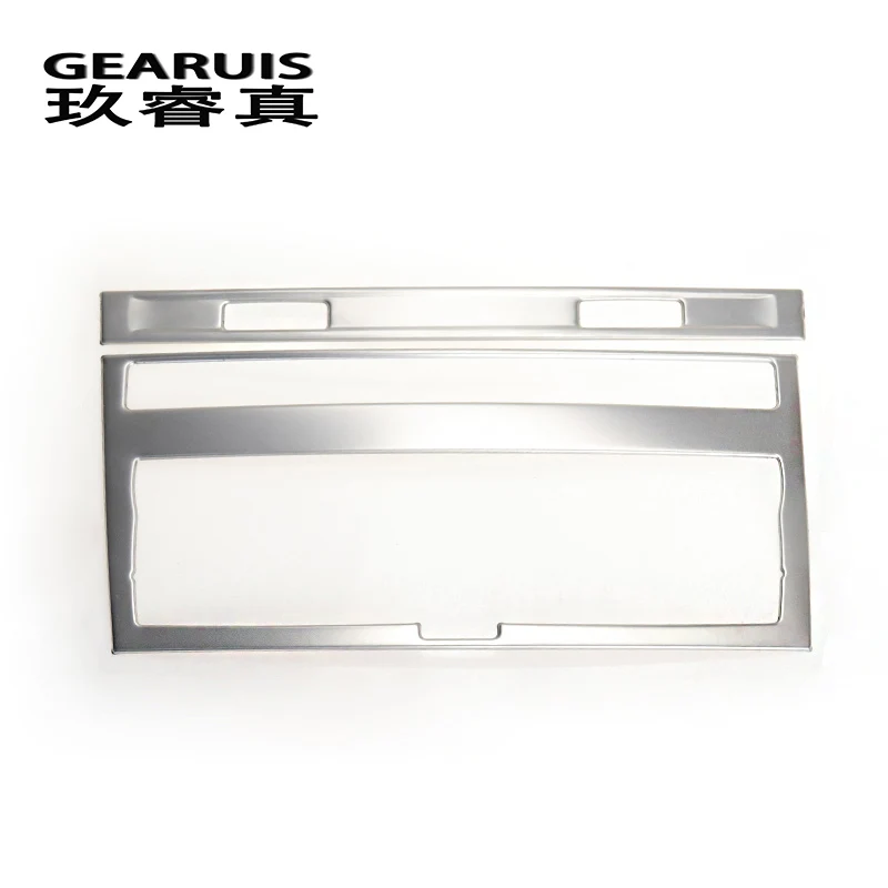 Car Styling Center Console Air Conditioner CD Panel frame Cover Stickers Trim For Audi A6 C5 C6 Stainless Steel Auto Accessories