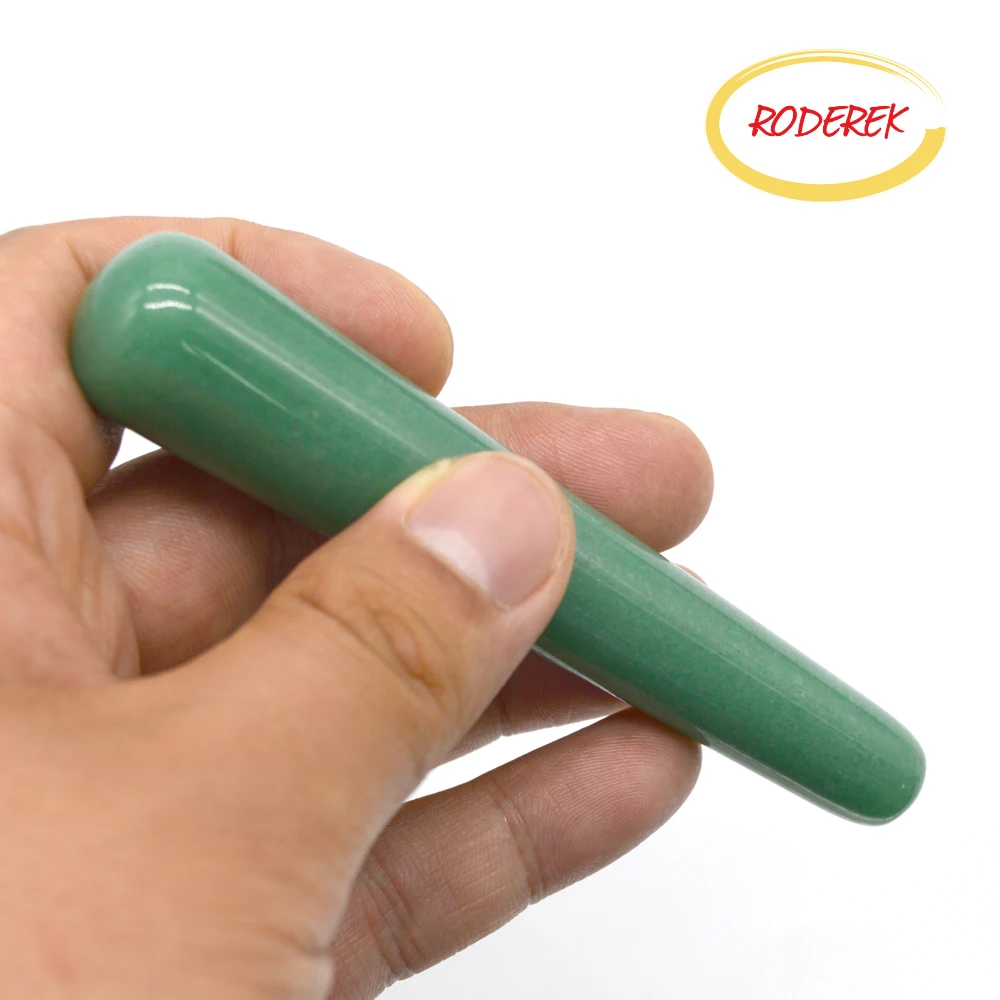 Massageador de jade natural, varinha de jade em tamanho pequeno para massagem muscular vaginal, pedra fria, saúde do corpo