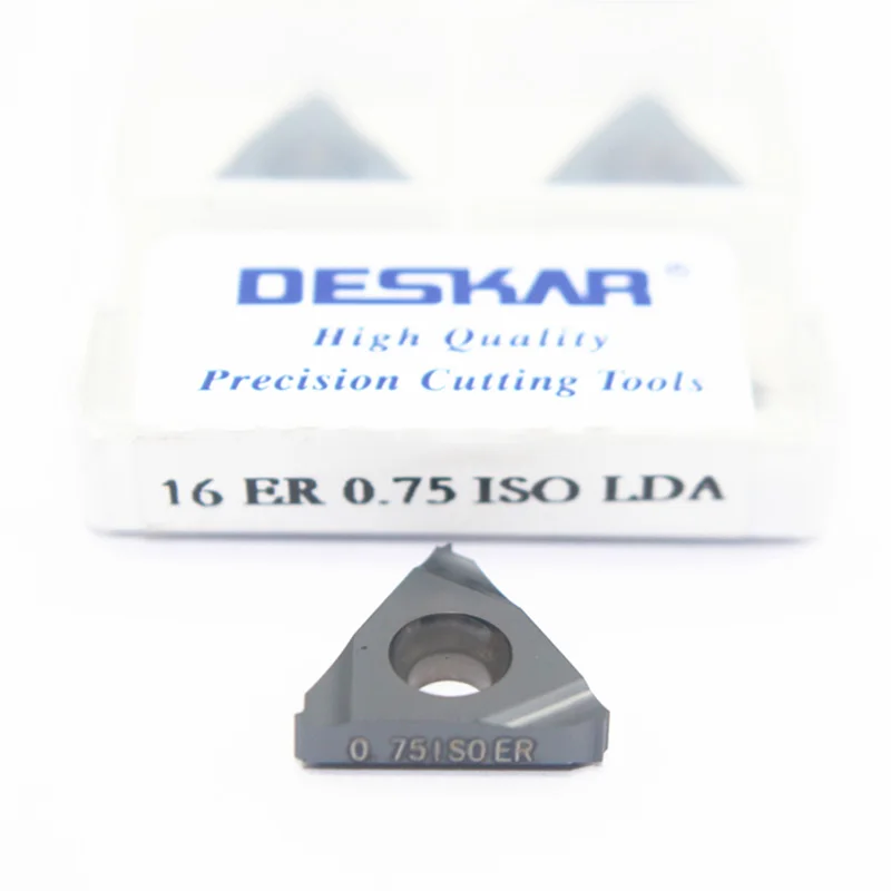 

10pcs 16ER 0.5/0.75/1/1.25/1.5/1.75/2/2.5/3 ISO LDA Carbide Inserts CVD Coating DESKAR Cut Steel