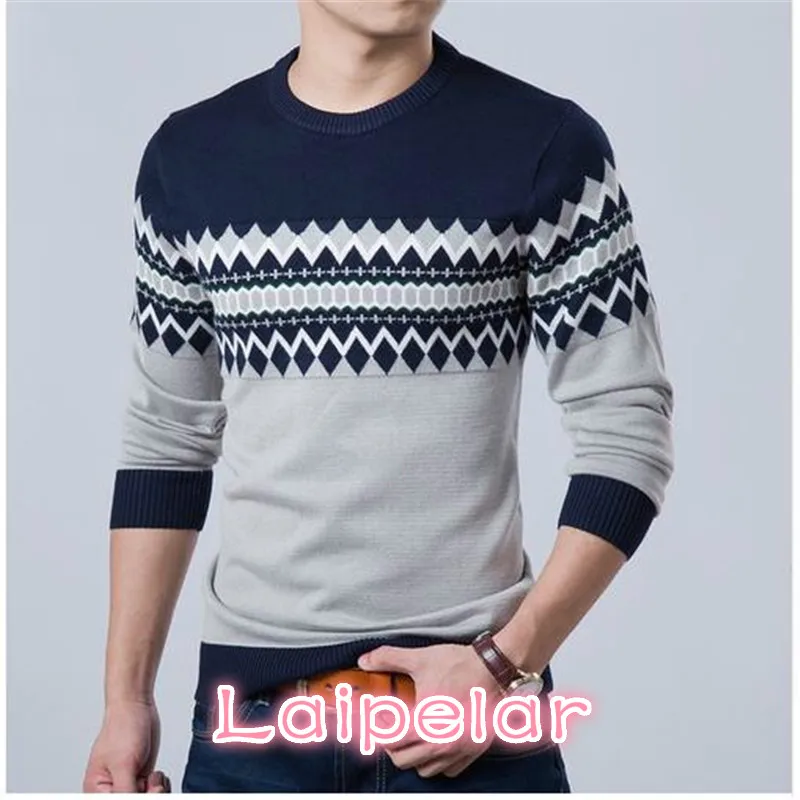 

New Autumn Fashion Brand Casual Sweater O-Neck Slim Fit Knitting Mens Sweaters And Pullovers Men Pullover Men XXL Laipelar