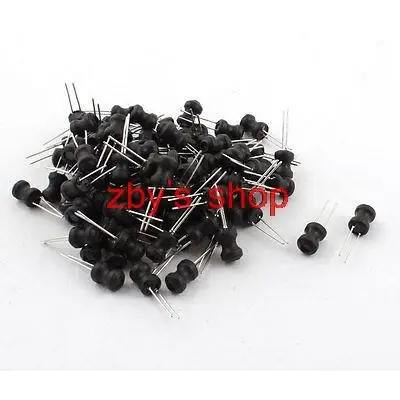 100 (+-2%)pcs 330uH 400mA 6x8mm 10% Ferrite Core Shielded Radial Lead Inductor Black