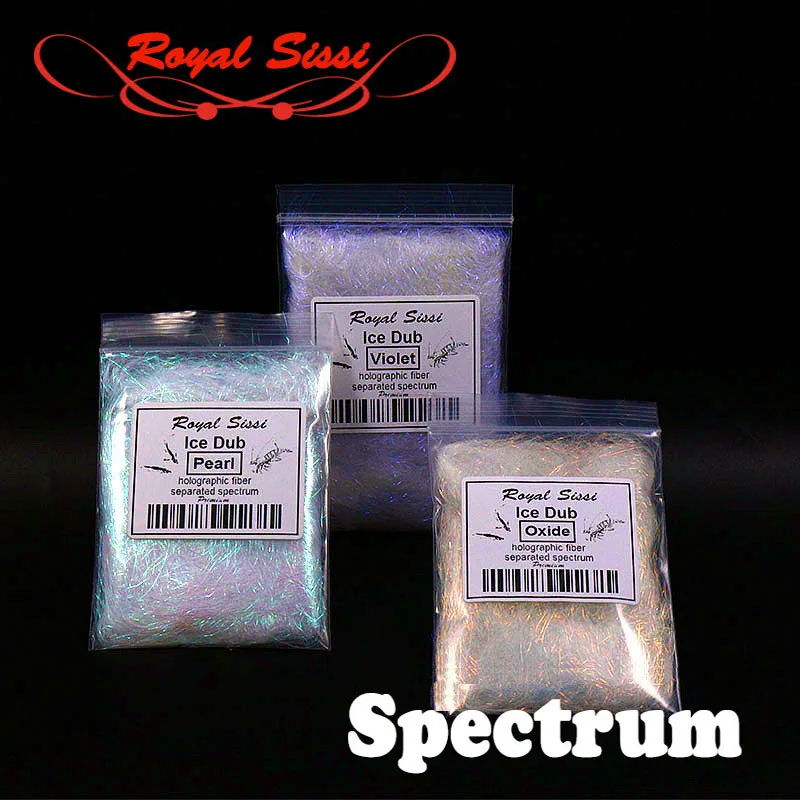 Royal Sissi 3bags Ice Dub multi-laminated synthetic pearlescent fiber holographic ice dubbing flash synthetic fly tying material