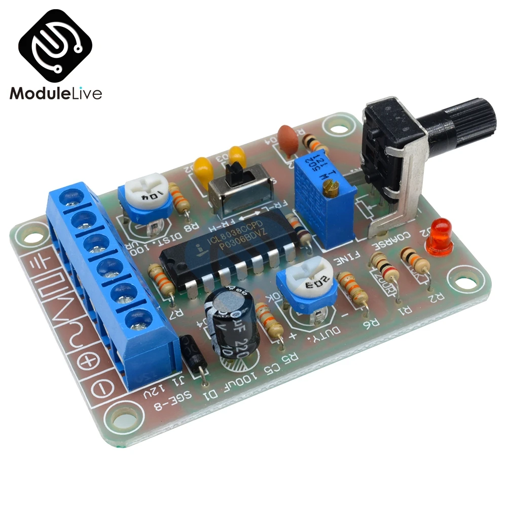 ICL8038 Monolithic Function Signal Generator Module Sine Square Triangle Welded