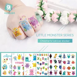 Rocooart Children Tattoo Little Monster Fake Tattoo Kids Gift Temporary Tattoo Sticker Cartoon Tatuagem Party Tatuaje Flash Taty